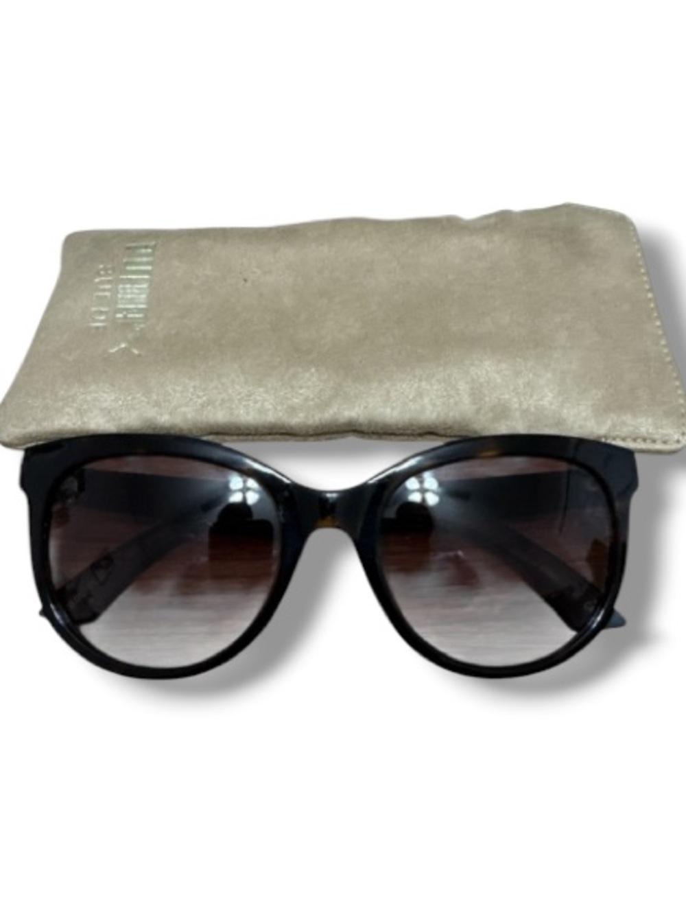 Puma Women’s Brown Sunglasses with Suede Pouch